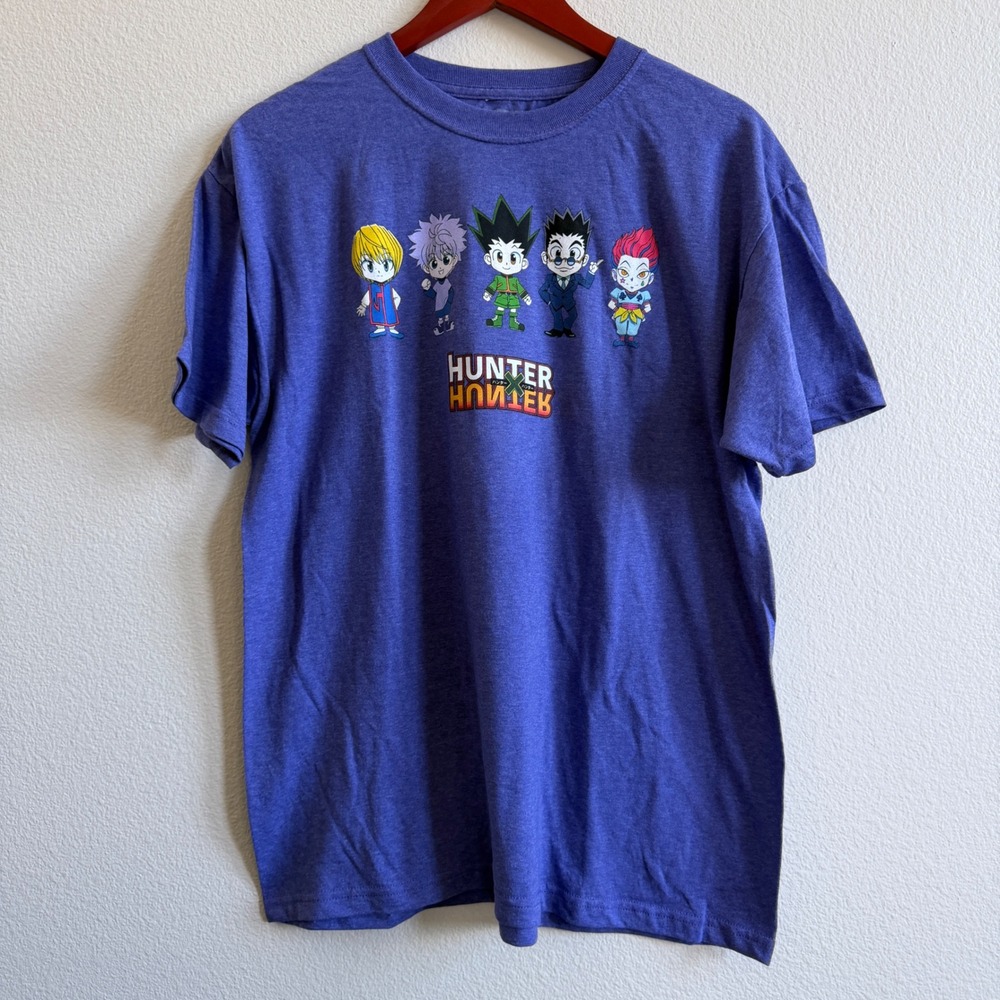 Hunter x Hunter Chibi Characters Graphic Tee Heather Purple Mens Medium HxH